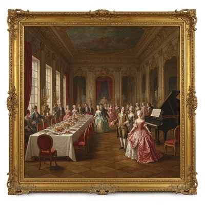 Person using a laptop to book a jet ski tour online, with a scenic beach background